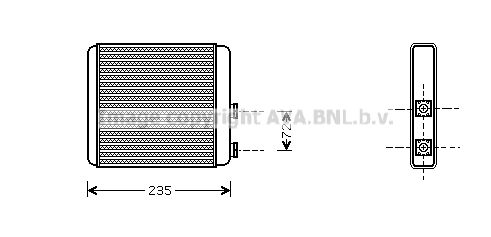 AVA QUALITY COOLING Теплообменник, отопление салона OL6321